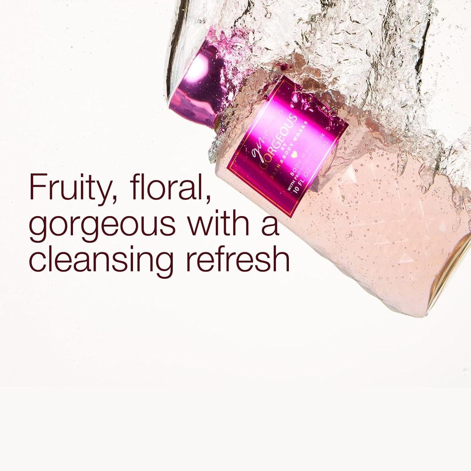 image:imageBath amp Body Works Gingham Gorgeous Body Wash Nourishing Cleanser with ProVitamin B5 amp Aloe Pink Strawberries Peony Blooms and Peach Nectar Gentle for Daily Use 10 fl oz 2 Pack