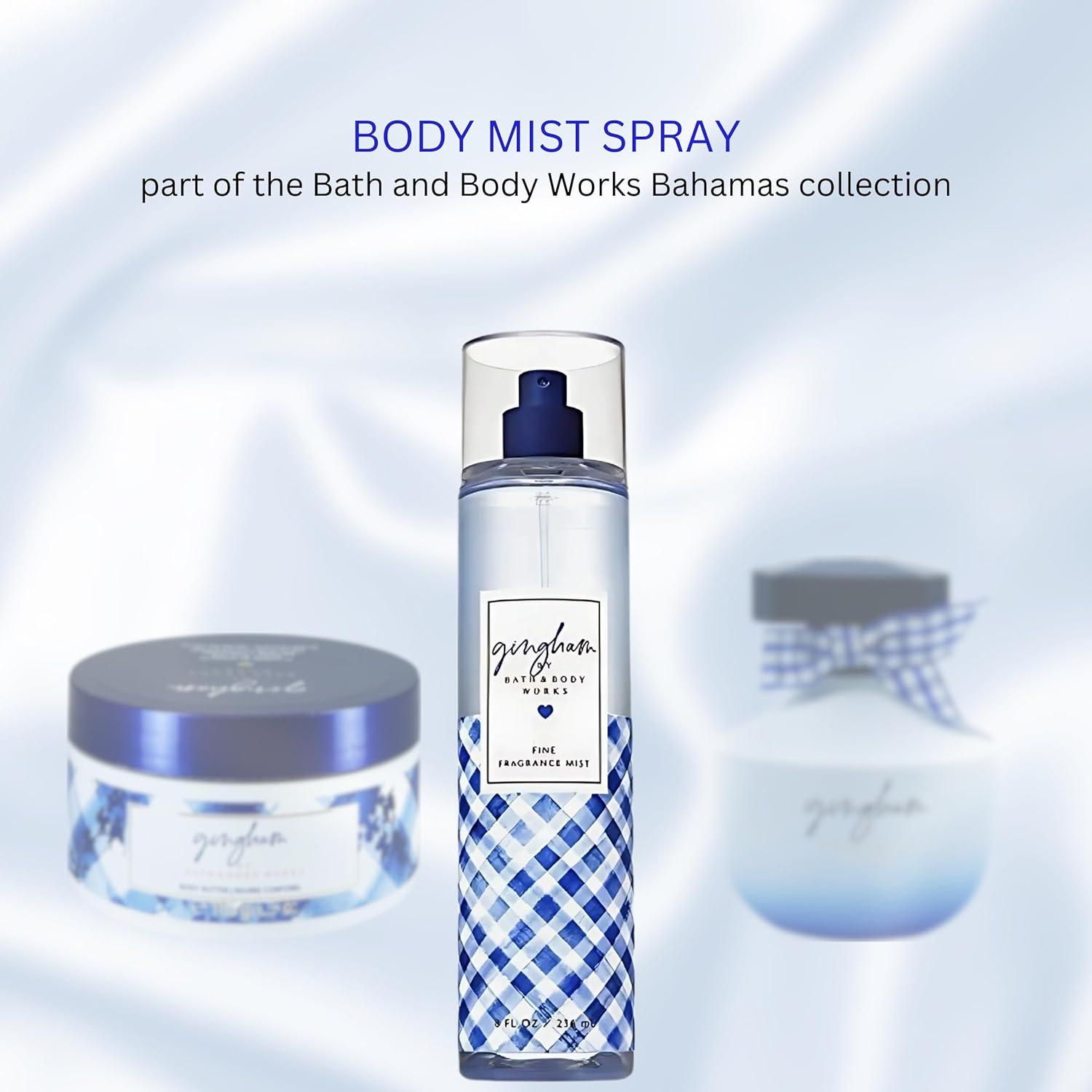 image:imageBath amp Body Works Gingham Gorgeous Fine Fragrance Mist Body Spray amp Perfume for Women LongLasting Personal Fragrance Pink Strawberries Peony Blooms and Peach Nectar Scent 8 fl oz 1 PackFloral