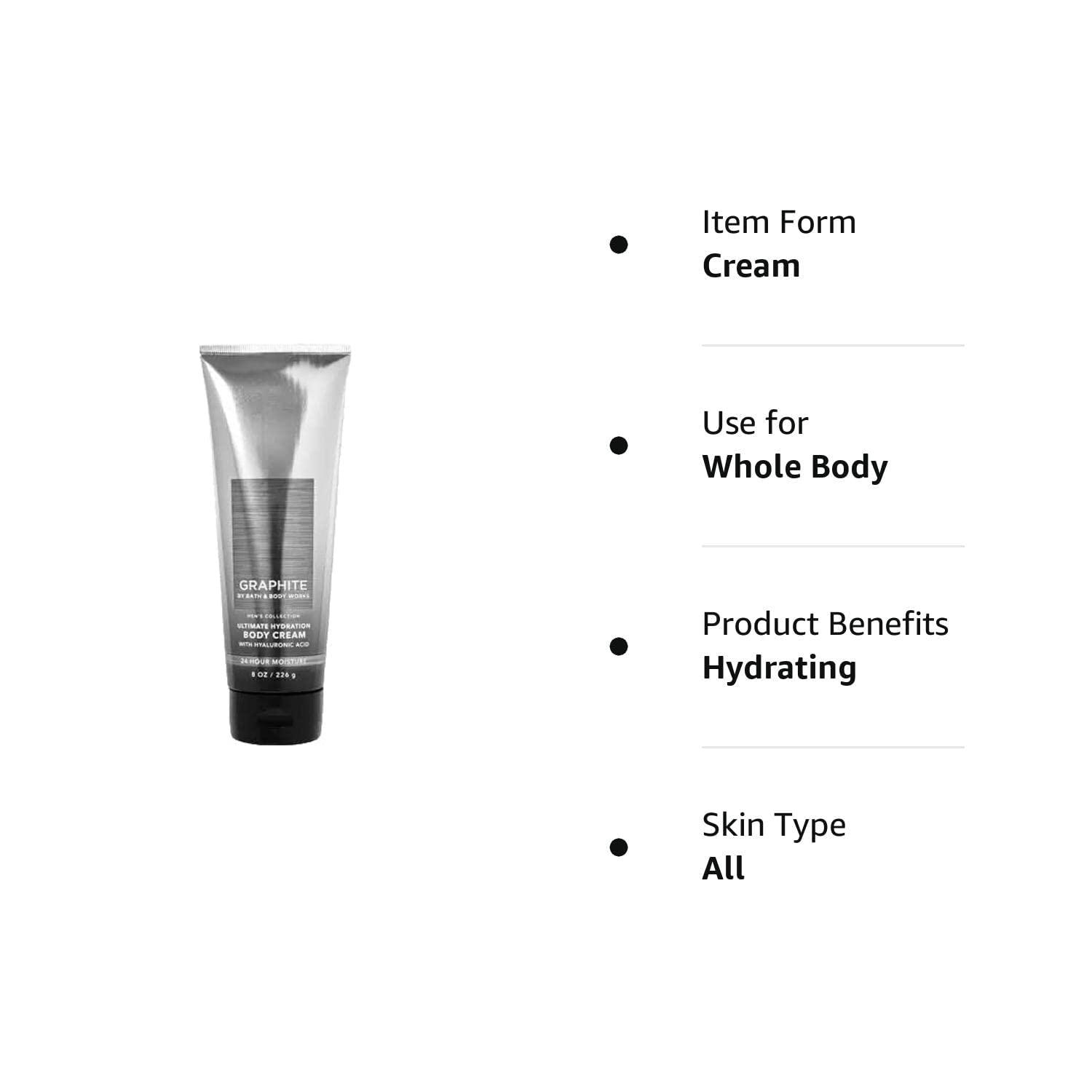 image:imageBath amp Body Works Lavender Vanilla Aromatherapy Body Cream Ultimate Hydration Moisturizer with Shea Butter amp Hyaluronic Acid for Dry Skin 8 fl oz 1 PackGraphite