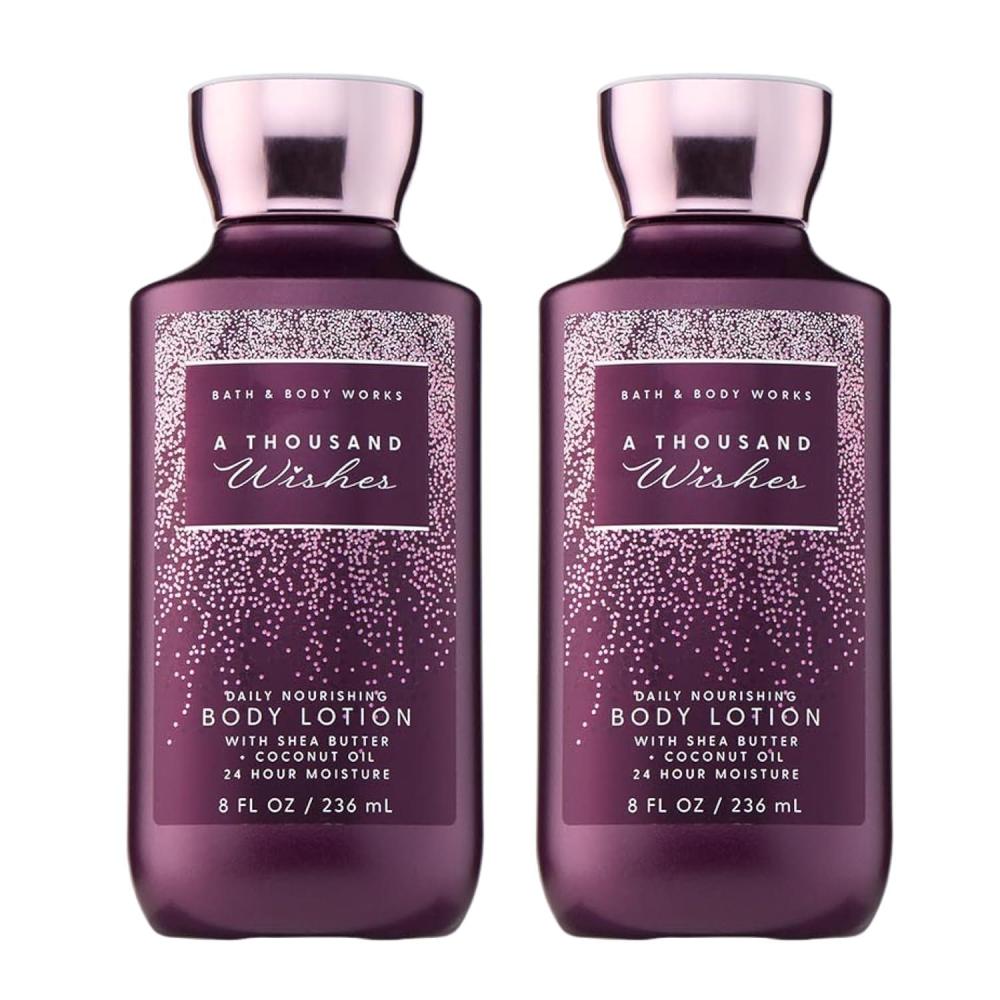 image:imageBath amp Body Works A Thousand Wishes Body Lotion Lightweight Daily Moisturizer with Shea Butter amp Coconut Oil Sparkling Prosecco amp Peony Scent 8 fl oz 2 Pack
