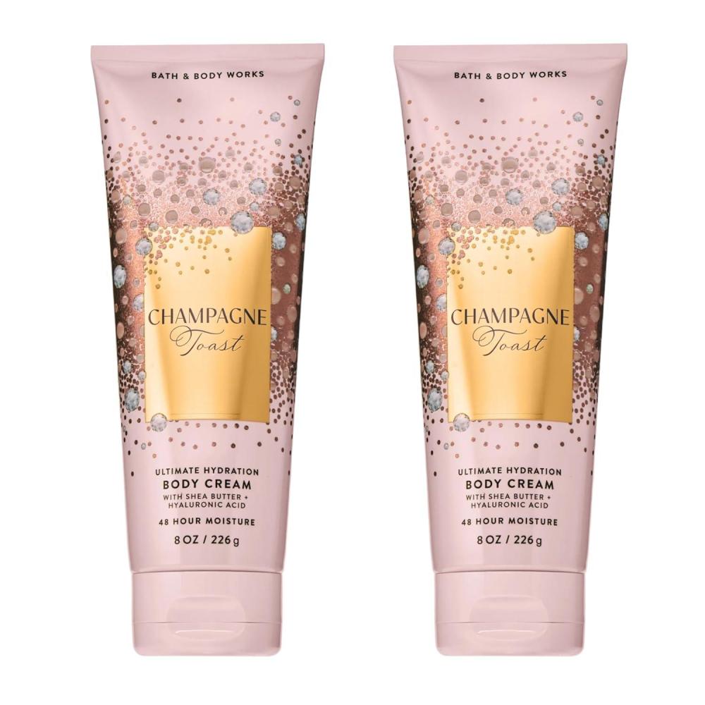 image:imageBath amp Body Works Champagne Toast Body Cream Ultimate Hydration Moisturizer with Shea Butter amp Hyaluronic Acid for Dry Skin Bubbly Champagne amp Sparkling Berry Scent 8 oz 2 Pack