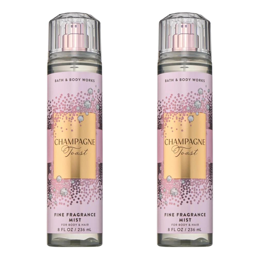 image:imageBath amp Body Works Champagne Toast Fine Fragrance Mist Body Spray amp Perfume for Women LongLasting Personal Fragrance Bubbly Champagne and Sparkling Berry Scent 8 fl oz  2 Pack