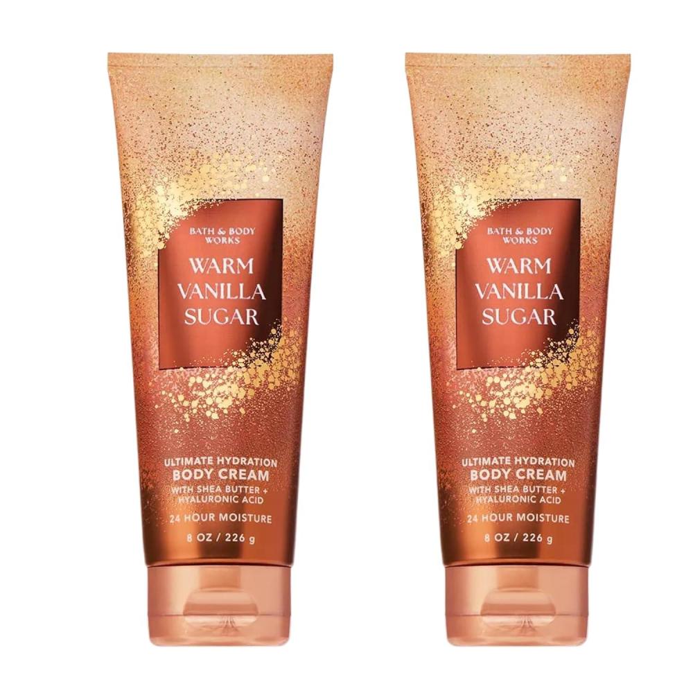 image:imageBath amp Body Works Warm Vanilla Sugar Body Cream Ultimate Hydration Moisturizer with Shea Butter amp Hyaluronic Acid for Dry Skin Sparkling Sugar and Sweet Vanilla Scent 8 oz  2 Pack