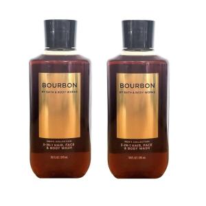 Bath & Body Works 3-in-1 Hair, Face & Body Wash for Men – Ocean Scent, Men’s Shampoo & Cleanser with Pro-Vitamin B5 & Aloe, Coastal Air & Cypress Scent, 10 fl oz – 2 Pack(Bourbon)
