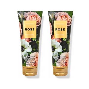 Bath & Body Works A Thousand Wishes Body Cream, Ultimate Hydration Moisturizer with Shea Butter & Hyaluronic Acid for Dry Skin, Prosecco and Peony Scent, 8 oz – 2 Pack(Rose)