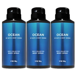 Bath & Body Works Body Spray for Men, Ocean Scent, Men’s Spray with Long-Lasting Personal Fragrance, Fresh Coastal Air & Cypress Scent, 3.7 oz – 1 Pack(Coastal Air)