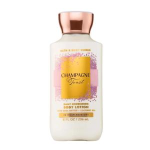 Bath & Body Works Champagne Toast Body Lotion, Lightweight Daily Moisturizer with Shea Butter & Coconut Oil, Bubbly Champagne & Sparkling Berry Scent, 8 fl oz – 1 Pack
