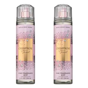 Bath & Body Works Champagne Toast Fine Fragrance Mist, Body Spray & Perfume for Women, Long-Lasting Personal Fragrance, Bubbly Champagne and Sparkling Berry Scent, 8 fl oz – 2 Pack