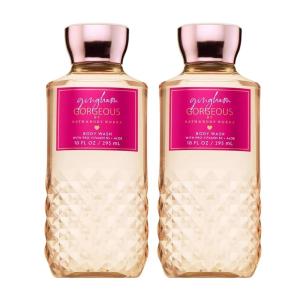 Bath & Body Works Gingham Gorgeous Body Wash, Nourishing Cleanser with Pro-Vitamin B5 & Aloe – Pink Strawberries, Peony Blooms, and Peach Nectar, Gentle for Daily Use, 10 fl oz – 2 Pack