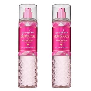 Bath & Body Works Gingham Gorgeous Fine Fragrance Mist, Body Spray & Perfume for Women, Long-Lasting Personal Fragrance – Pink Strawberries, Peony Blooms, and Peach Nectar Scent, 8 fl oz – 2 Pack