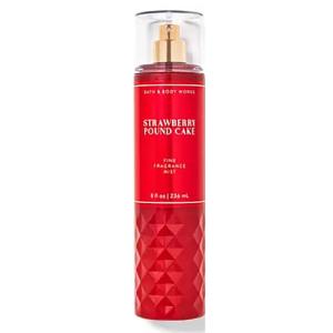Bath & Body Works Gingham Gorgeous Fine Fragrance Mist, Body Spray & Perfume for Women, Long-Lasting Personal Fragrance – Pink Strawberries, Peony Blooms, and Peach Nectar Scent, 8 fl oz – 1 Pack(Strawberry Pound Cake)