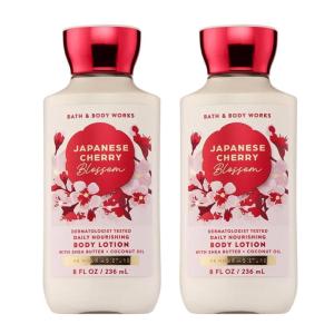 Bath & Body Works Japanese Cherry Blossom Body Lotion, Lightweight Daily Moisturizer with Shea Butter & Coconut Oil, Iconic Floral Scent, 8 fl oz – 2 Pack(8 Fl Oz (Pack of 2))