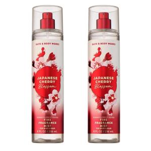 Bath & Body Works Japanese Cherry Blossom Fine Fragrance Mist, Body Spray & Perfume for Women, Long-Lasting Personal Fragrance, Iconic Floral Scent, 8 fl oz – 2 Pack