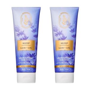 Bath & Body Works Lavender Vanilla Aromatherapy Body Cream, Ultimate Hydration Moisturizer with Shea Butter & Hyaluronic Acid for Dry Skin, 8 fl oz – 2 Pack