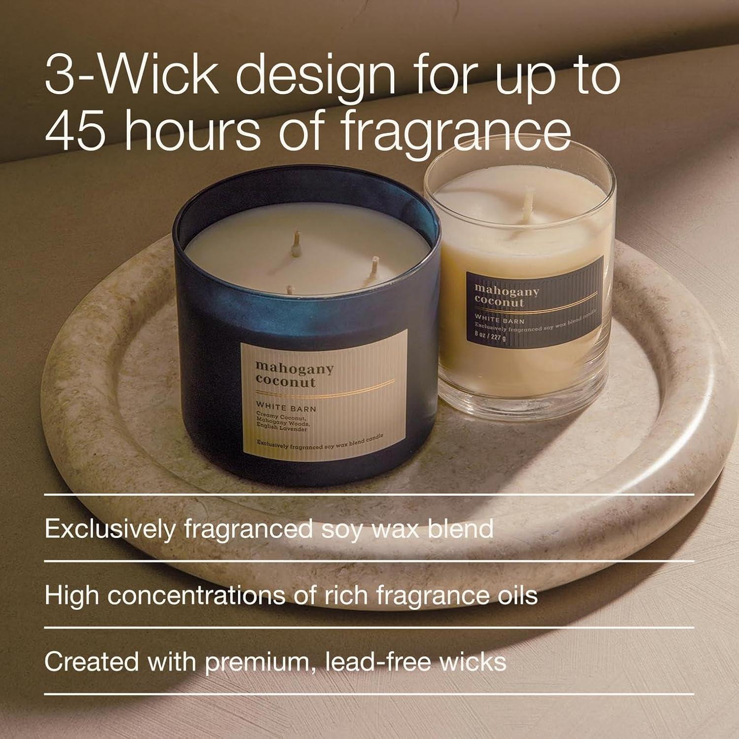 image:imageBath amp Body Works 3Wick Candle Mahogany Coconut Candle Strong Throw LongLasting Burn Up to 45 Hours Exclusively Fragranced Soy Wax Blend 145 oz 1 Pack