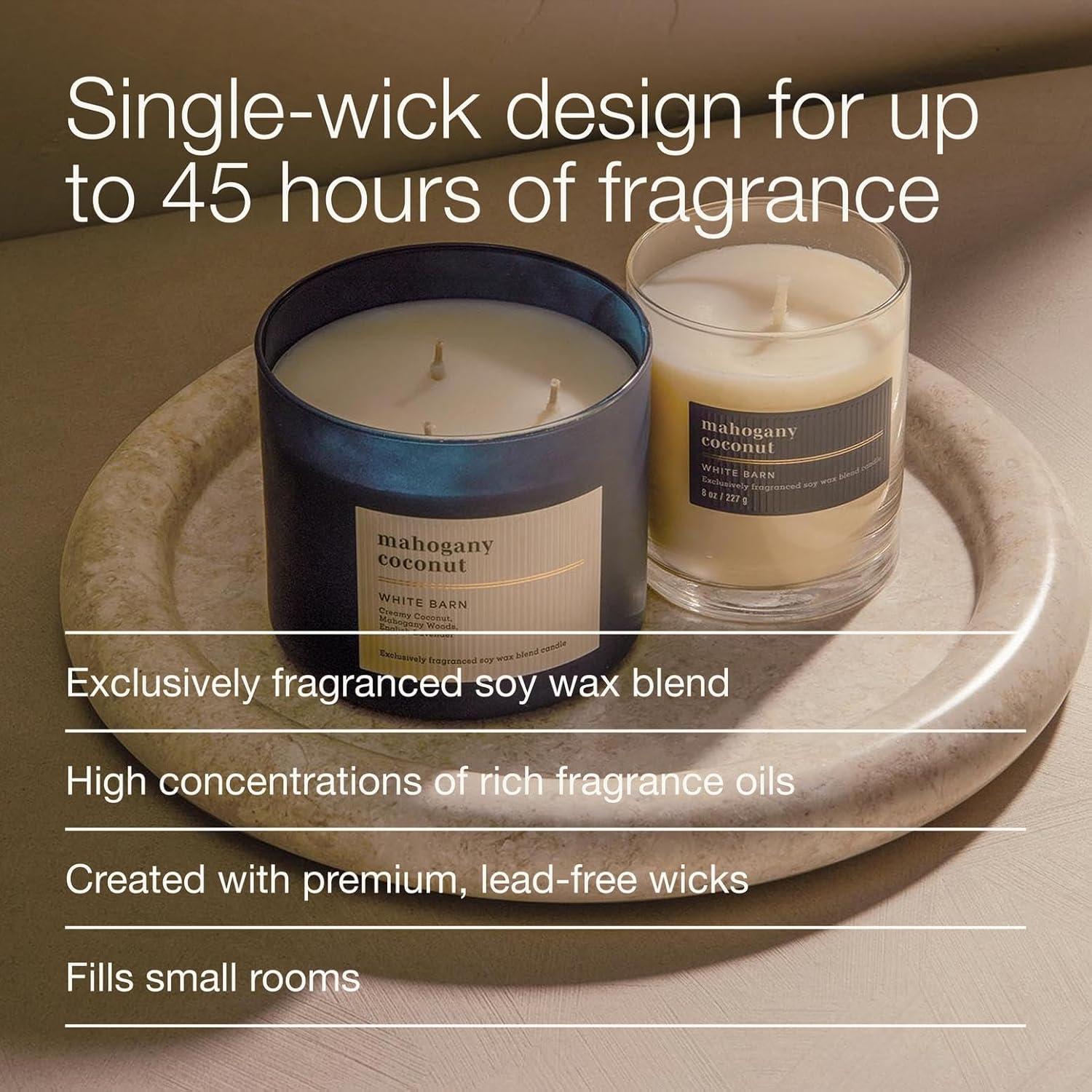 image:imageBath amp Body Works Single Wick Candle Mahogany Coconut Candle LongLasting Burn Up to 45 Hours Exclusively Fragranced Soy Wax Blend 8 oz 2 Pack