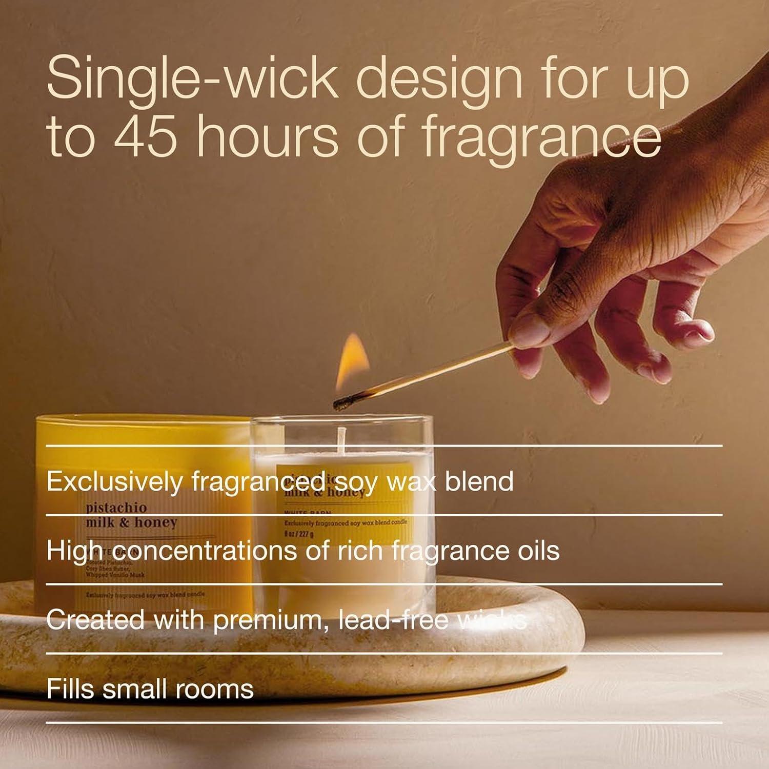 image:imageBath amp Body Works Single Wick Candle Pistachio Milk amp Honey Candle LongLasting Burn Up to 45 Hours Exclusively Fragranced Soy Wax Blend 8 oz 1 Pack