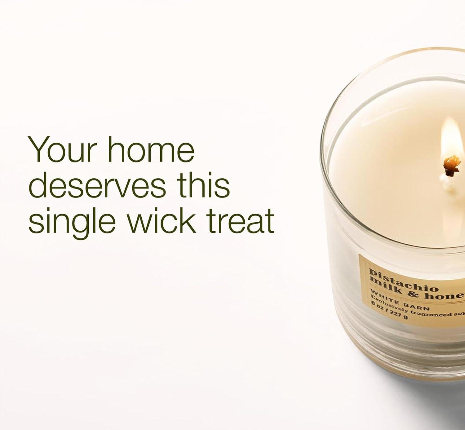 image:imageBath amp Body Works Single Wick Candle Pistachio Milk amp Honey Candle LongLasting Burn Up to 45 Hours Exclusively Fragranced Soy Wax Blend 8 oz 1 Pack