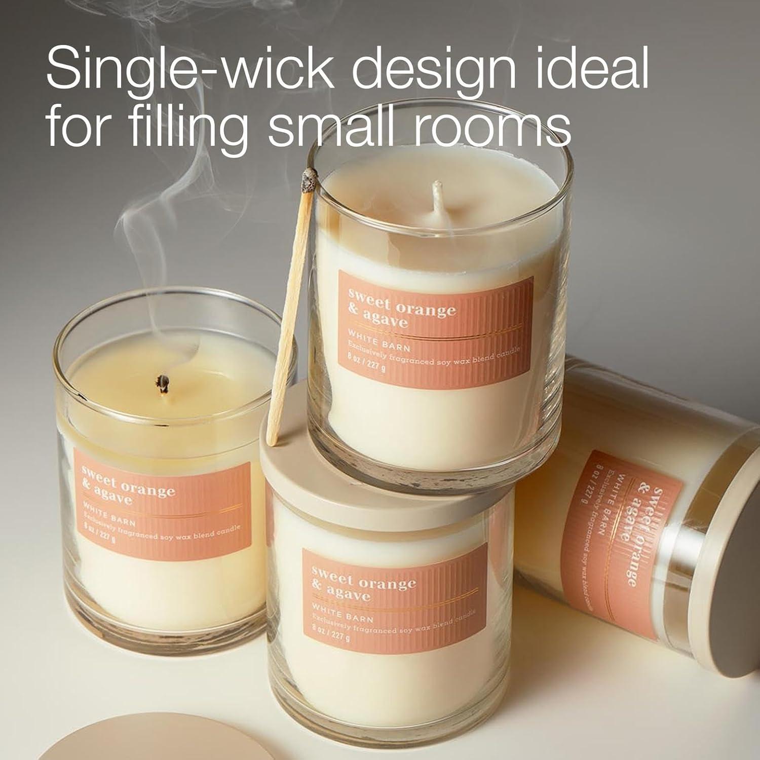 image:imageBath amp Body Works Single Wick Candle Sweet Orange amp Agave Candle LongLasting Burn Up to 45 Hours Exclusively Fragranced Soy Wax Blend 8 oz 1 Pack