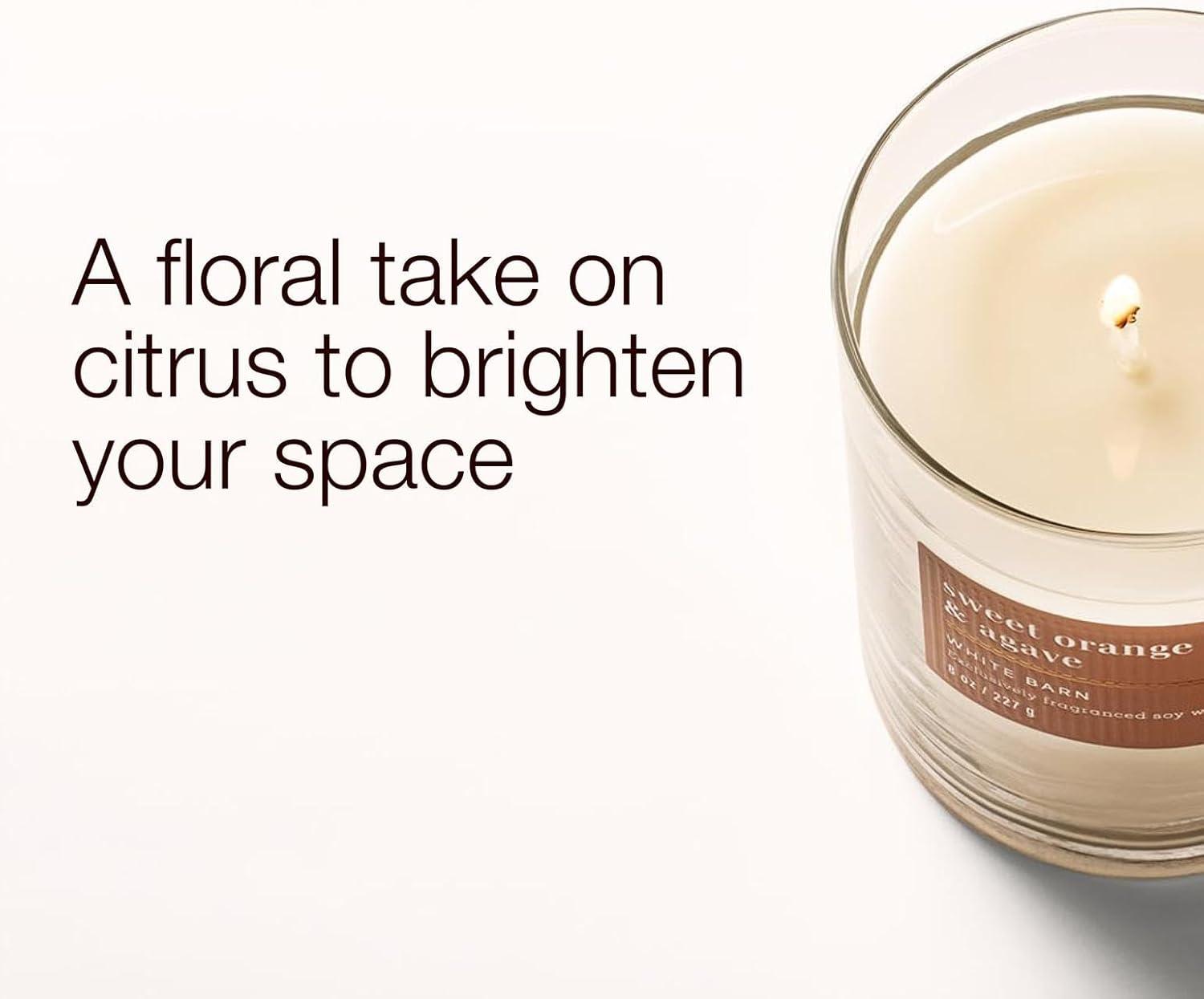 image:imageBath amp Body Works Single Wick Candle Sweet Orange amp Agave Candle LongLasting Burn Up to 45 Hours Exclusively Fragranced Soy Wax Blend 8 oz 2 Pack