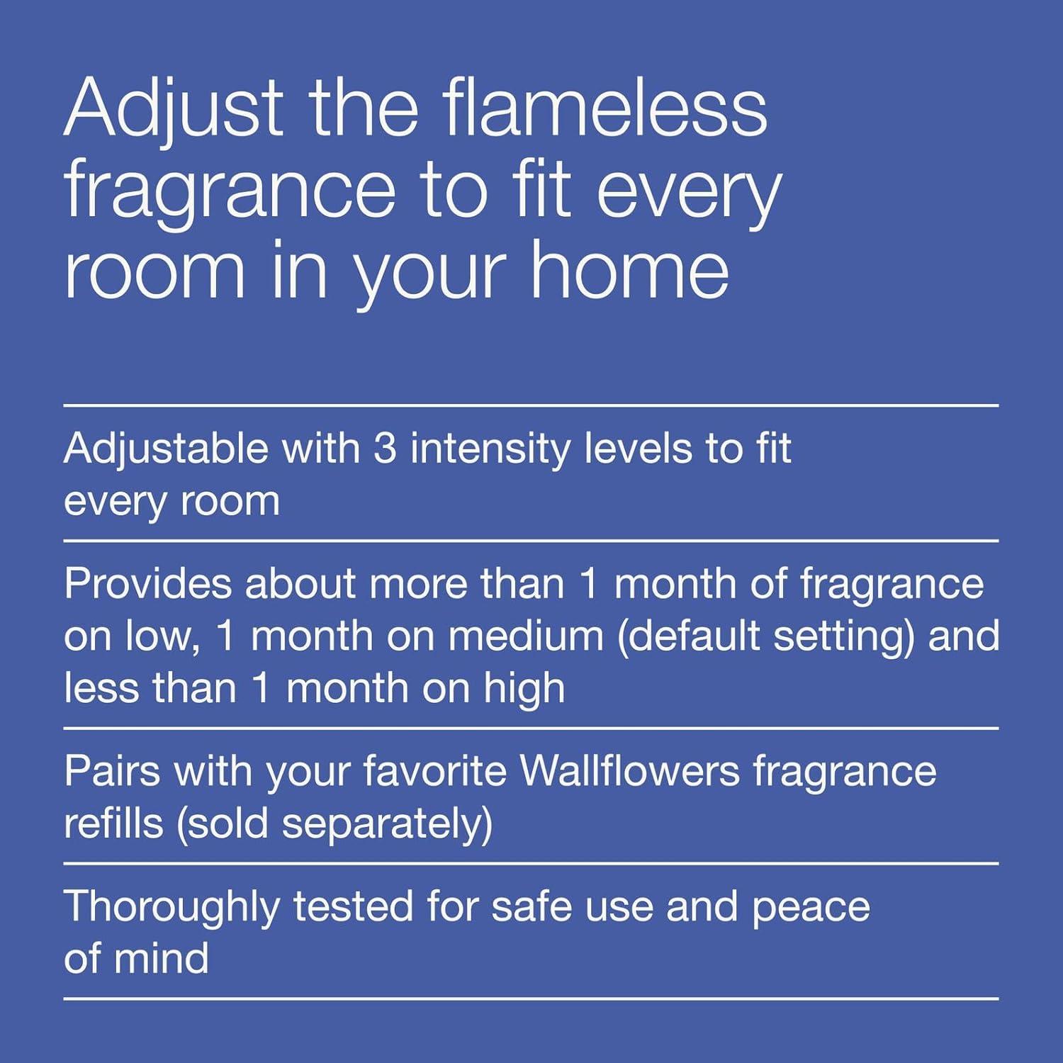 image:imageBath amp Body Works Wallflowers Fragrance Plug White Scent Control PlugIn Air Freshener Device with 3 Intensity Levels for Bedrooms Bathrooms amp Living Spaces 1 Pack