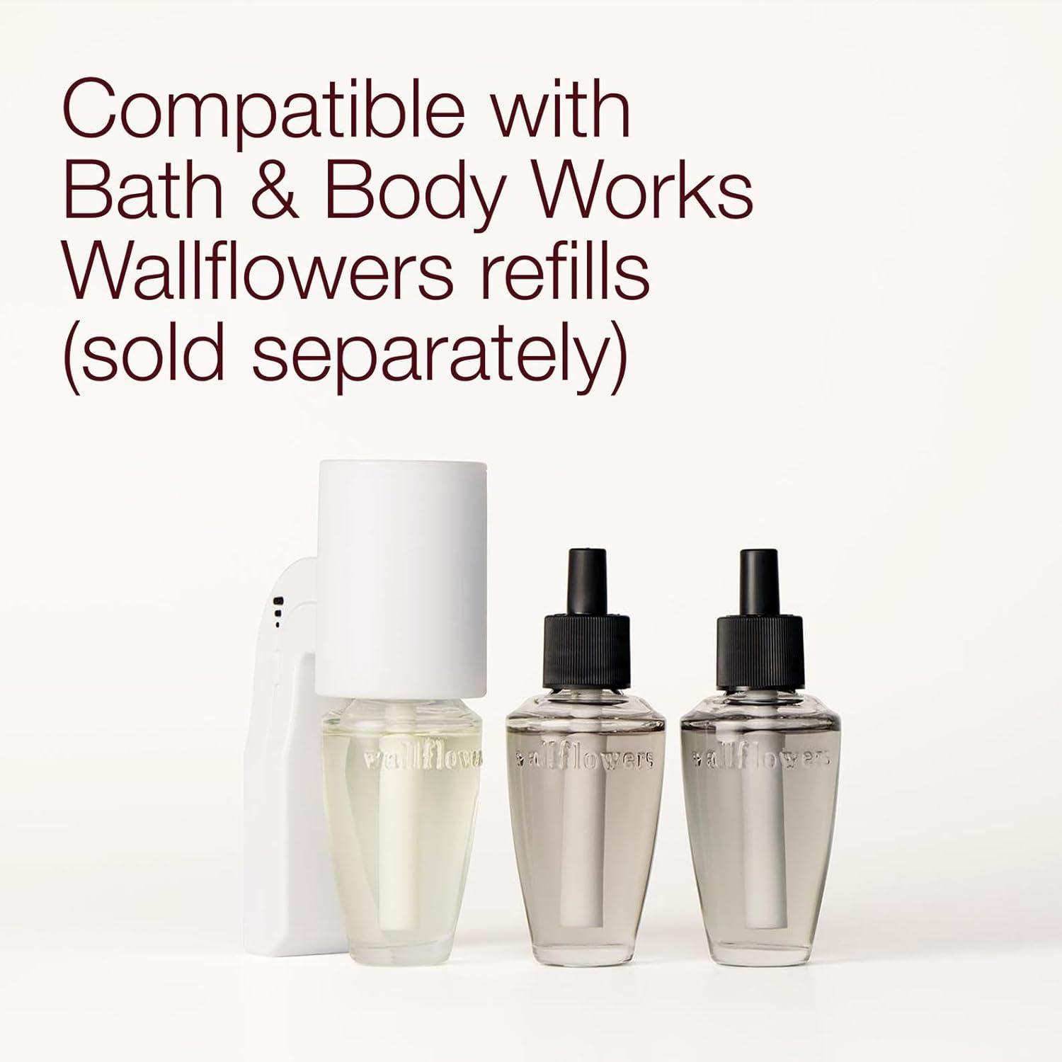 image:imageBath amp Body Works Wallflowers Fragrance Plug White Scent Control PlugIn Air Freshener Device with 3 Intensity Levels for Bedrooms Bathrooms amp Living Spaces 1 Pack