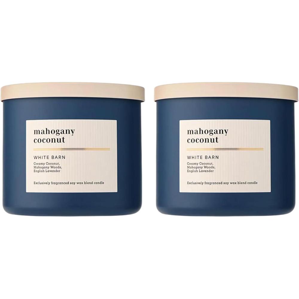 image:imageBath amp Body Works 3Wick Candle Mahogany Coconut Candle Strong Throw LongLasting Burn Up to 45 Hours Exclusively Fragranced Soy Wax Blend 145 oz 2 Pack
