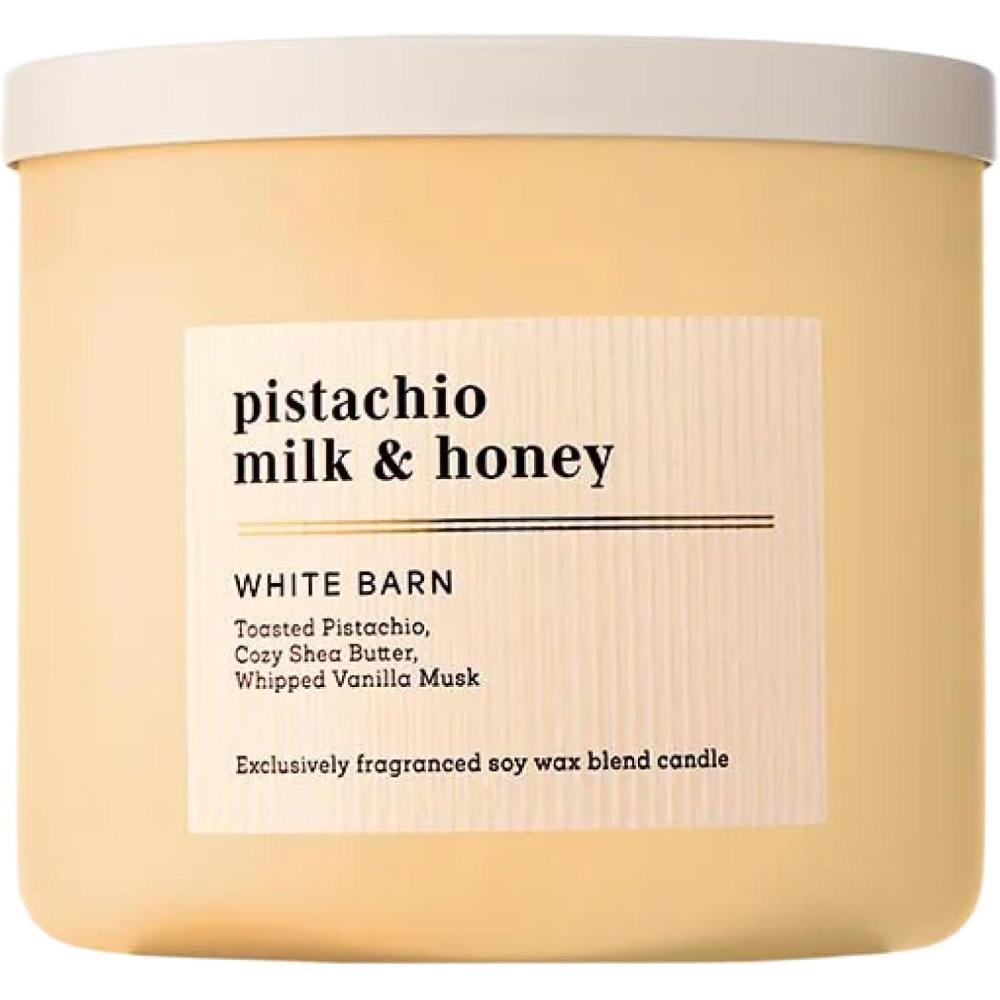 image:imageBath amp Body Works 3Wick Candle Pistachio Milk amp Honey Candle Strong Throw LongLasting Burn Up to 45 Hours Exclusively Fragranced Soy Wax Blend 145 oz 1 Pack