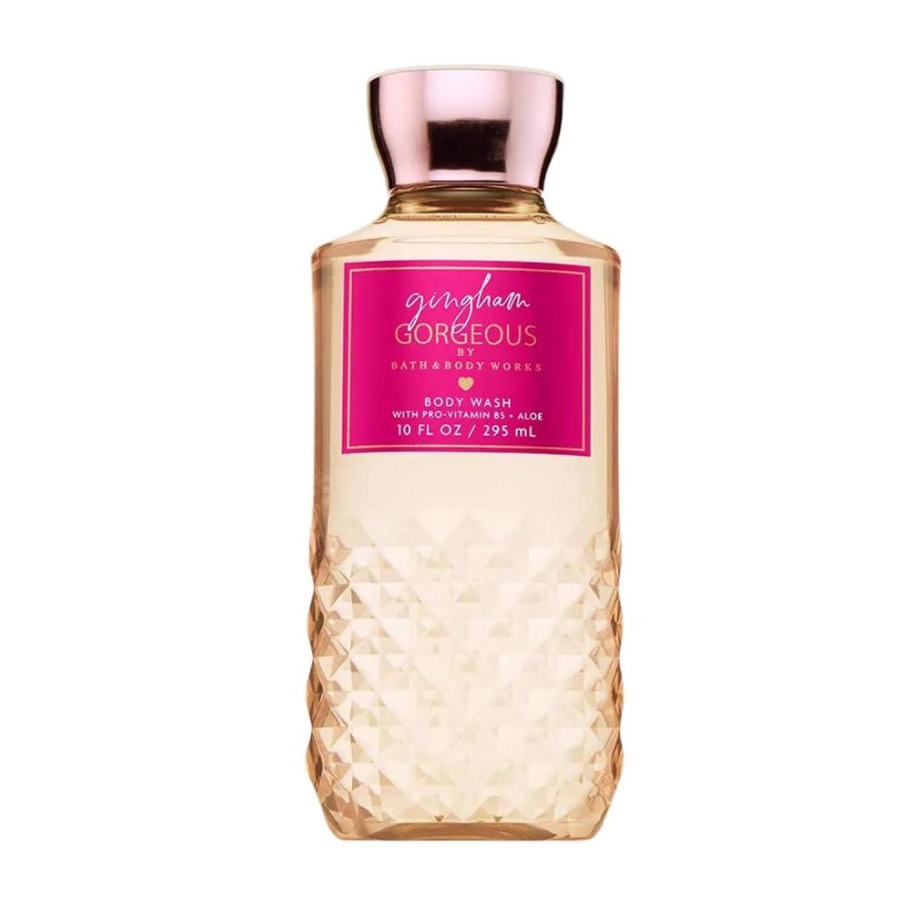 image:imageBath amp Body Works Gingham Gorgeous Body Wash Nourishing Cleanser with ProVitamin B5 amp Aloe Pink Strawberries Peony Blooms and Peach Nectar Gentle for Daily Use 10 fl oz 1 Pack