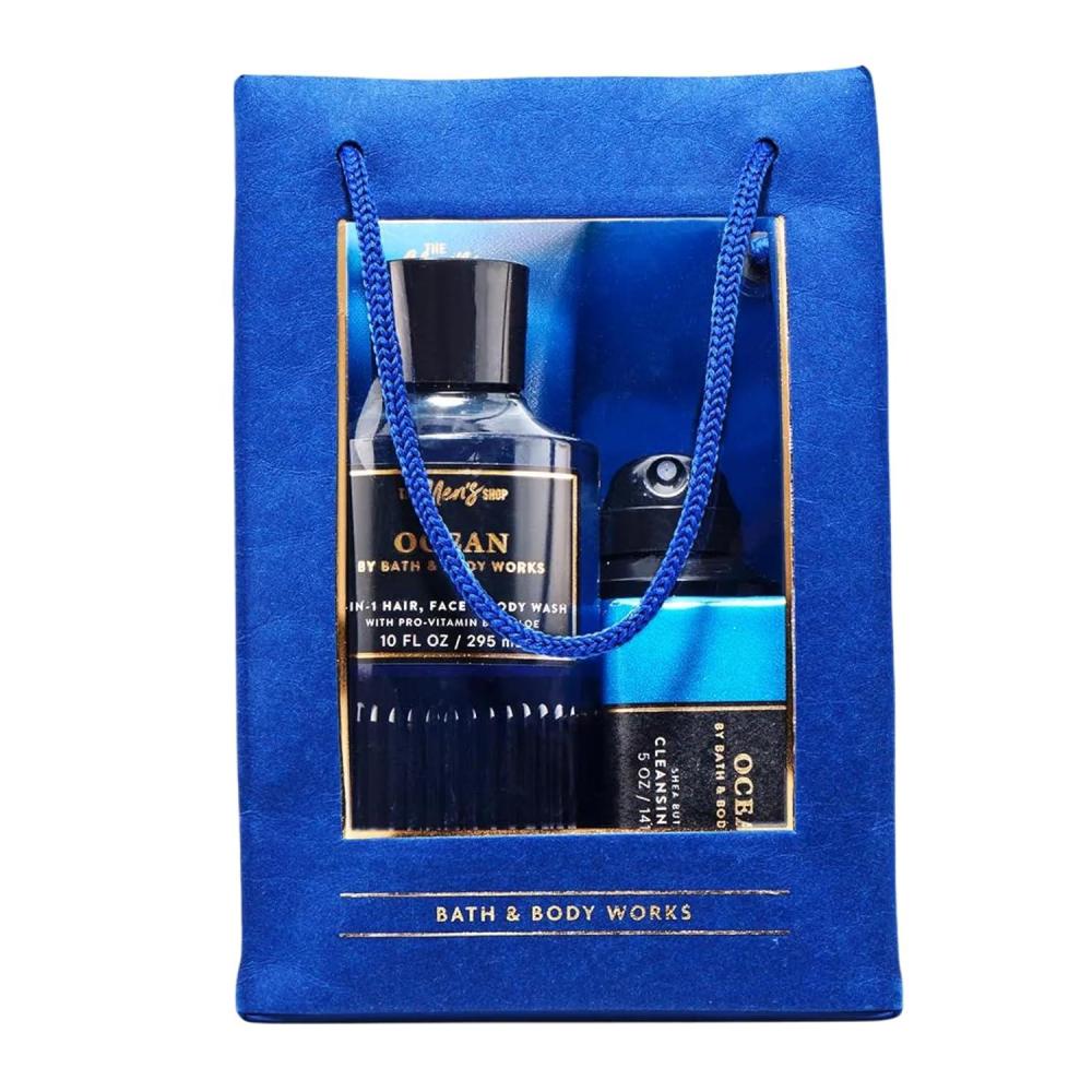 image:imageBath amp Body Works Mens Gift Set Ocean Scent with Body Wash Bar Soap Moisturizing Cream Body Spray Mens Grooming Collection for Gifting or Everyday Use 1 Pack