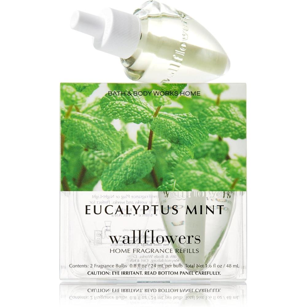 image:imageBath amp Body Works Wallflowers Refills Eucalyptus Spearmint Scent PlugIn Air Freshener Refills for Bedrooms Bathrooms amp Living Spaces 2 PackMint