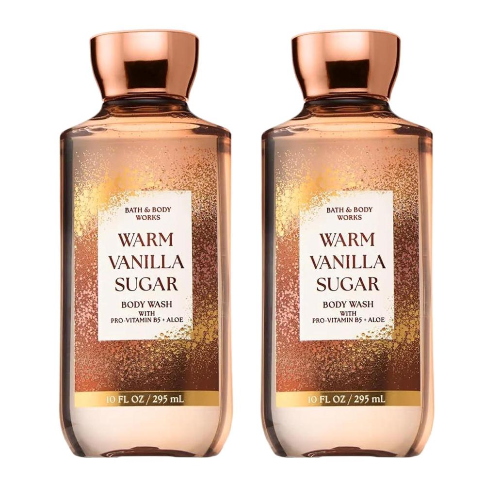 image:imageBath amp Body Works Warm Vanilla Sugar Body Wash Nourishing Cleanser with ProVitamin B5 amp Aloe Sparkling Sugar and Sweet Vanilla Scent Gentle for Daily Use 10 fl oz  2 PackVanilla