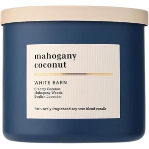 Bath & Body Works 3-Wick Candle, Mahogany Coconut Candle, Strong Throw, Long-Lasting Burn Up to 45 Hours, Exclusively Fragranced Soy Wax Blend, 14.5 oz – 1 Pack