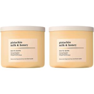 Bath & Body Works 3-Wick Candle, Pistachio Milk & Honey Candle, Strong Throw, Long-Lasting Burn Up to 45 Hours, Exclusively Fragranced Soy Wax Blend, 14.5 oz – 2 Pack