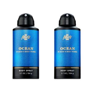 Bath & Body Works Body Spray for Men, Ocean Scent, Men’s Spray with Long-Lasting Personal Fragrance, Fresh Coastal Air & Cypress Scent, 8 oz – 2 Pack