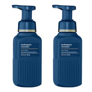 Bath & Body Works Gentle & Clean Foaming Hand Soap, Mahogany Coconut Scent, Non-Drying, Made Without Sulfates & Parabens, Foaming Hand Wash for Kitchen & Bathroom, 8.75 fl oz – 2 Pack