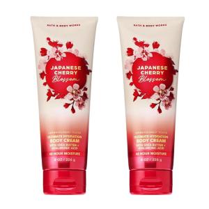 Bath & Body Works Japanese Cherry Blossom Body Cream, Ultimate Hydration Moisturizer with Shea Butter & Hyaluronic Acid for Dry Skin, Iconic Floral Scent, 8 oz – 2 Pack(Floral)