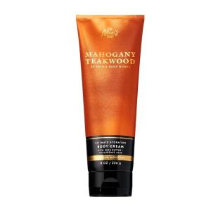 Bath & Body Works Men’s Body Cream, Mahogany Teakwood Scent, Ultimate Hydration Moisturizer with Shea Butter & Hyaluronic Acid for Dry Skin, Warm Woodsy & Masculine Scent, 8 oz – 1 Pack(Wood)