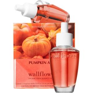 Bath & Body Works Wallflowers Refills, Eucalyptus Spearmint Scent, Plug-In Air Freshener Refills for Bedrooms, Bathrooms & Living Spaces, 2 Pack(Pumpkin Apple  Cinnamon)