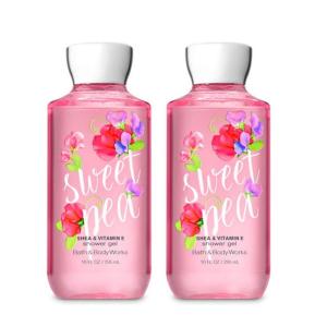 Bath & Body Works Warm Vanilla Sugar Body Wash, Nourishing Cleanser with Pro-Vitamin B5 & Aloe, Sparkling Sugar and Sweet Vanilla Scent, Gentle for Daily Use, 10 fl oz – 2 Pack(Sweet Pea (Bottle design may vary))