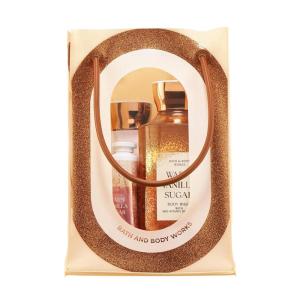 Bath & Body Works Warm Vanilla Sugar Gift Set with Body Wash, Fine Fragrance Mist, Lotion, & Hand Cream – Personal Care Collection for Gifts or Individual Use, Sugar and Sweet Vanilla Scent – 1 Pack