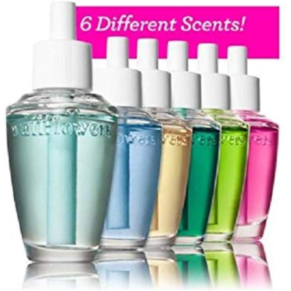 image:imageBath amp Body Works 6Pack Wallflowers Sampler Fragrance Refills 6 Different Scents Assorted Colors BundleLemon  Love Spell  Pink Musk  Berry  Pink Shower  Spice