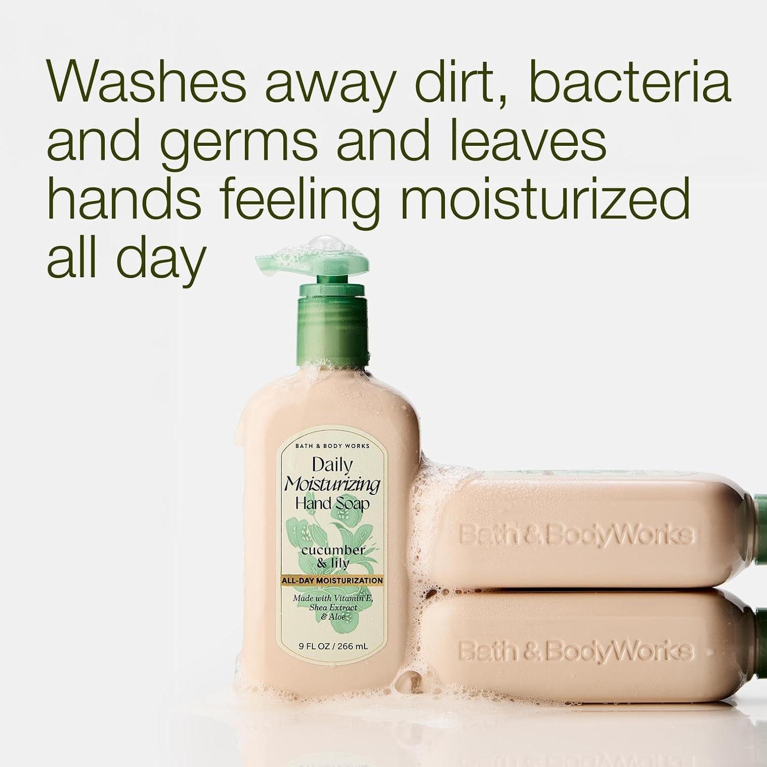 image:imageBath amp Body Works Cucumber amp Lily Daily Moisturizing Hand Soap Rich Creamy Formula for Gentle Cleansing amp Conditioning Shea Glycerin Vitamin E amp AloeInfused Thoughtful Gift 3PackCucumber Lily