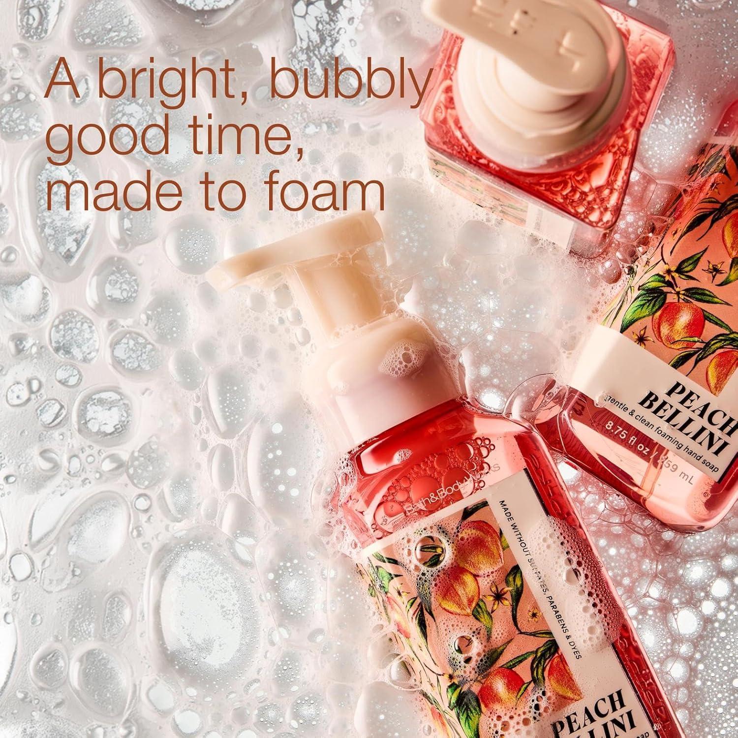 image:imageBath amp Body Works Peach Bellini Gentle amp Clean Foaming Hand Soap GermCleansing Hand Soap with Gentle Cleansing amp Conditioning Formula Dermatologist Approved Thoughtful Gift 3Pack