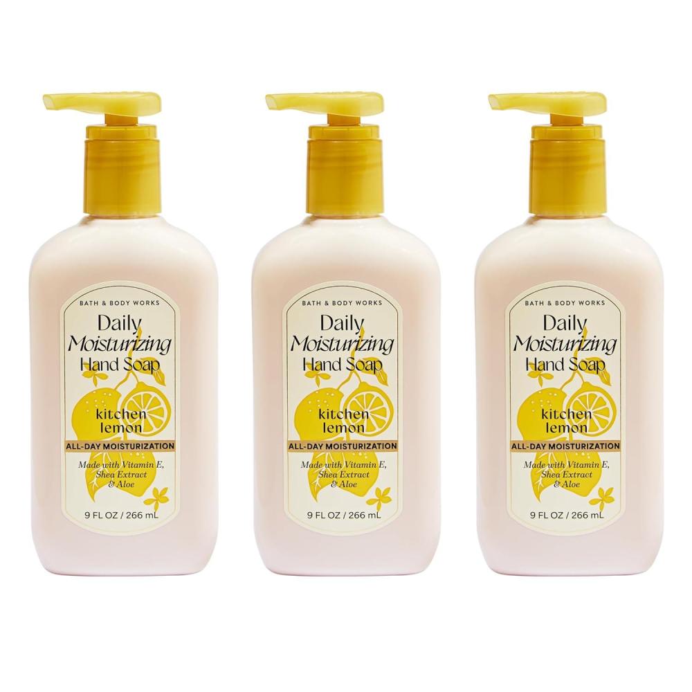 image:imageBath amp Body Works Cucumber amp Lily Daily Moisturizing Hand Soap Rich Creamy Formula for Gentle Cleansing amp Conditioning Shea Glycerin Vitamin E amp AloeInfused Thoughtful Gift 3PackKitchen Lemon