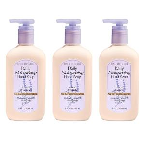 Bath & Body Works Cucumber & Lily Daily Moisturizing Hand Soap – Rich Creamy Formula for Gentle Cleansing & Conditioning – Shea, Glycerin, Vitamin E & Aloe-Infused – Thoughtful Gift – 3-Pack(Sweet Lavender)