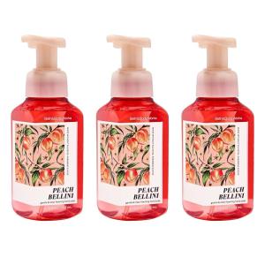 Bath & Body Works Peach Bellini Gentle & Clean Foaming Hand Soap – Germ-Cleansing Hand Soap with Gentle Cleansing & Conditioning Formula – Dermatologist Approved – Thoughtful Gift – 3-Pack