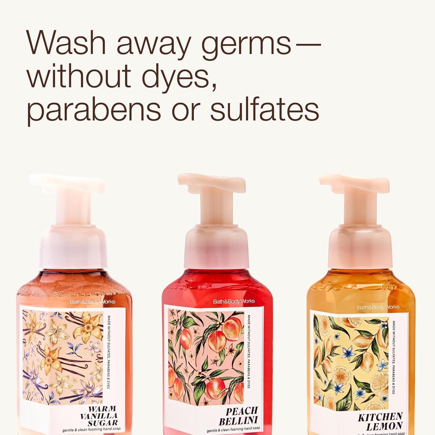 image:imageBath amp Body Works Warm Vanilla Sugar Peach Bellini amp Kitchen Lemon Gentle amp Clean Foaming Hand Soap Bundle GermCleansing Hand Soap with Gentle Cleansing amp Conditioning Formula Thoughtful Gift