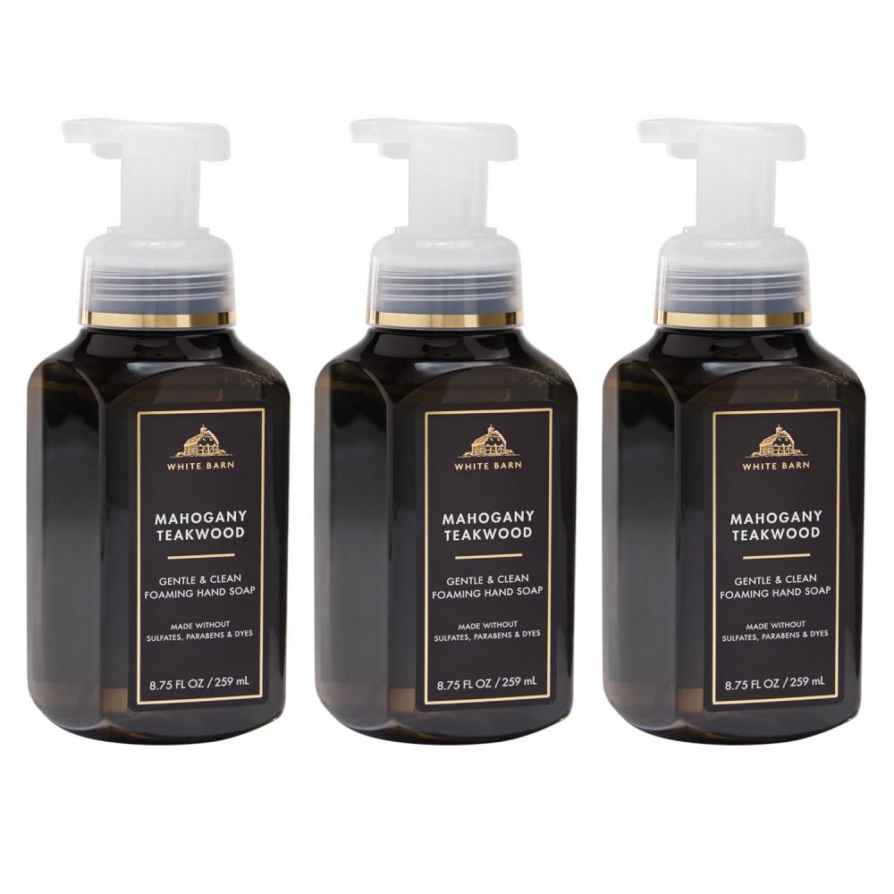 image:imageBath amp Body Works Mahogany Teakwood Gentle amp Clean Foaming Hand Soap GermCleansing Hand Soap with Gentle Cleansing amp Conditioning Formula Dermatologist Approved Thoughtful Gift 3Pack