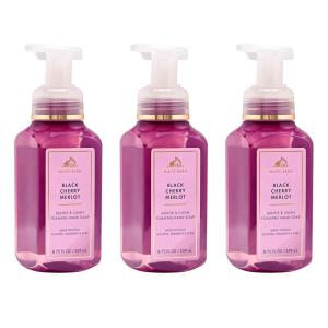 Bath & Body Works Black Cherry Merlot Gentle & Clean Foaming Hand Soap – Germ-Cleansing Hand Soap with Gentle Cleansing & Conditioning Formula – Dermatologist Approved – Thoughtful Gift – 3-Pack